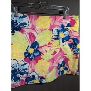 Rafaella 2XL Tropical Pink Floral Stretchy Tennis Skort Built In Shorts Women's